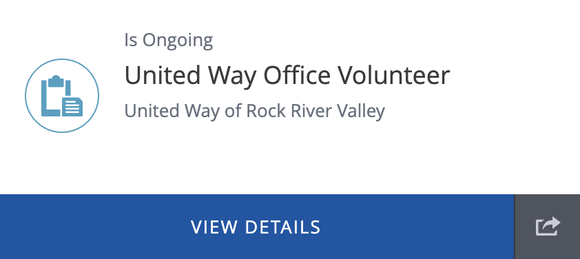 WeVolunteer opportunity for volunteering at the United Way Rock River Valley office
