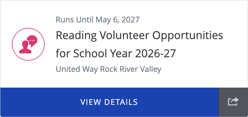 WeVolunteer literacy and reading volunteer opportunity