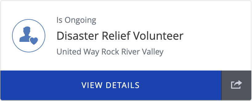 WeVolunteer disaster relief and community response volunteer opportunity
