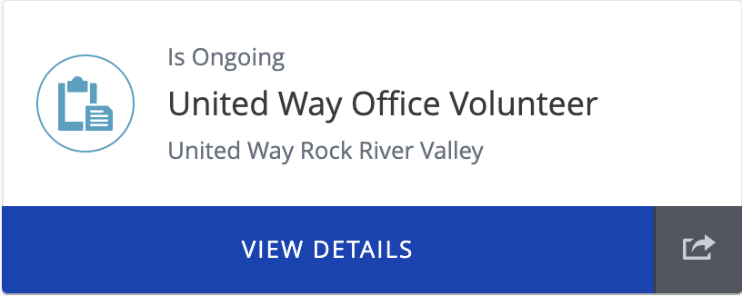 WeVolunteer opportunity for volunteering at the United Way Rock River Valley office