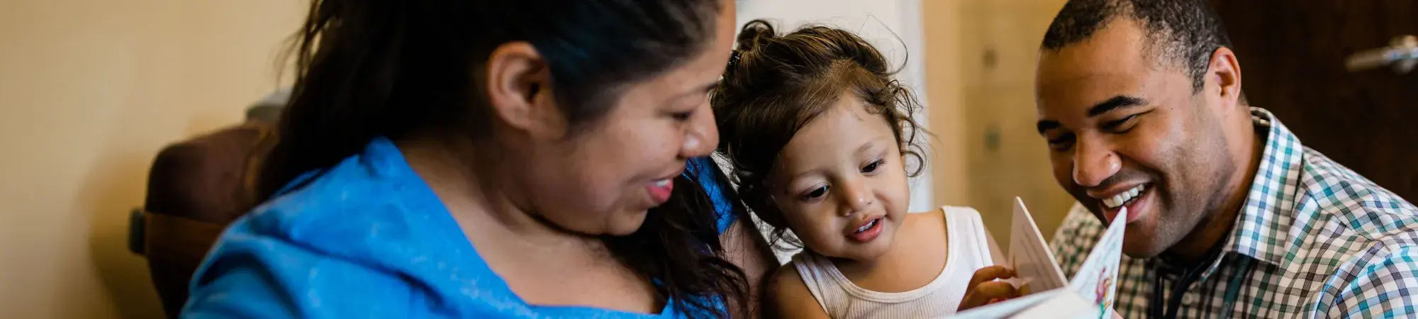 Family reading together
