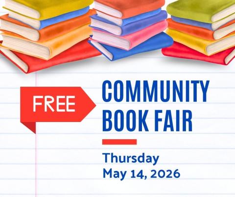 Free Community Book Fair on Thursday, May 14, 2026
