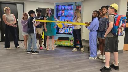 Bookworm Vending Machine at the Good Shepherd YMCA