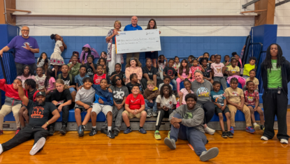 Check presentation at the Boys & Girls Club of Rockford